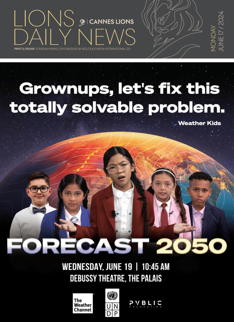 Cover image of Lions Daily News featuring ‘Weather Kids’ campaign