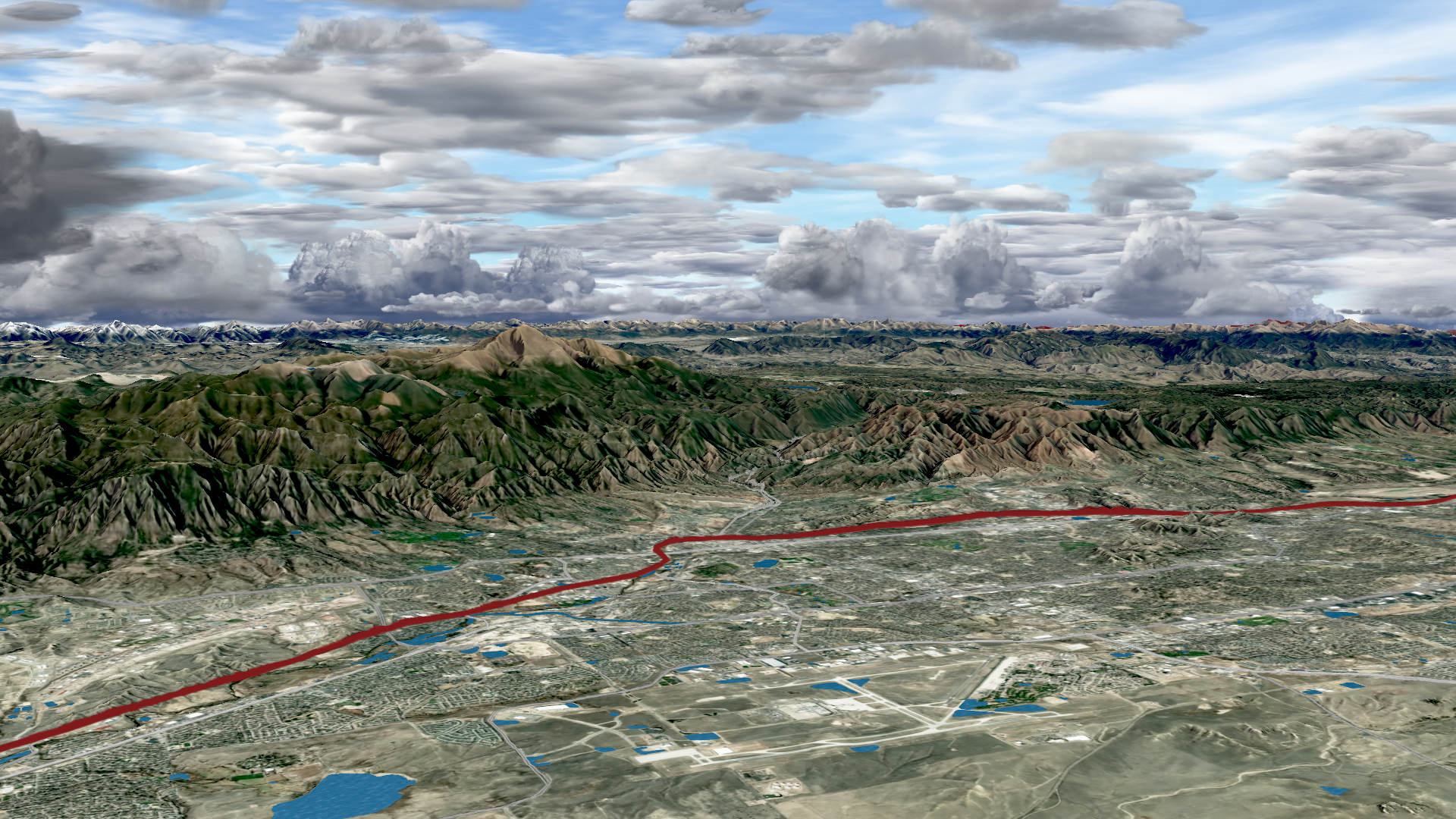 Colorado Springs panoramic view as seen on MAXimum Earth