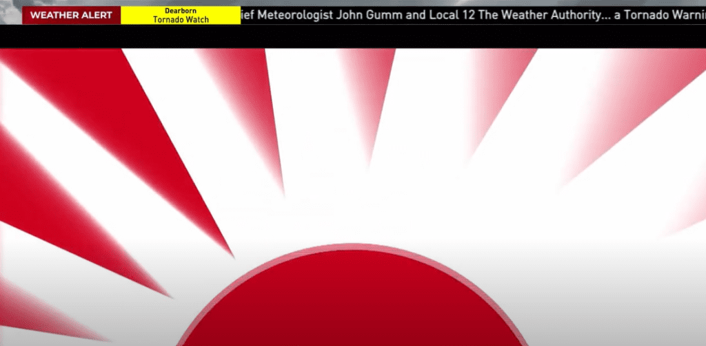 Sample WKRC on-screen alert.