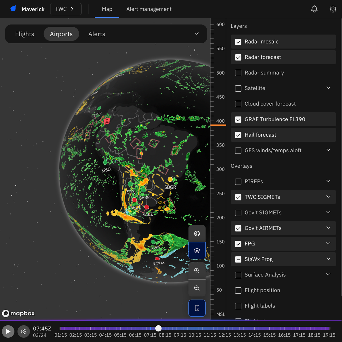 Webpage PS Map data layers